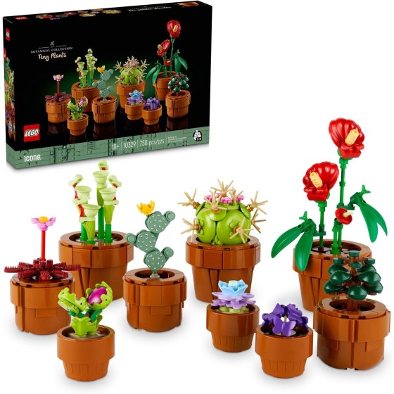 LEGO Botanicals Tiny Plants - Artificial, Fake Indoor Plant Building Set for Home, Kitchen, Desk Decoration
